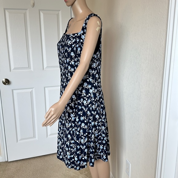 Chaps Blue and White Sleeveless Sundress - Picture 2 of 12
